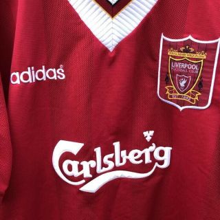 1995 1996 Liverpool home Football Shirt XL Vintage Adidas Carlsberg 90s 5