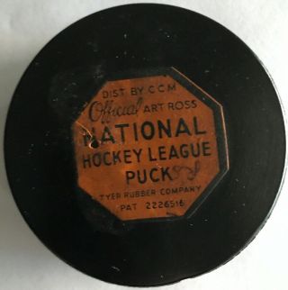 Vintage Game Official York Rangers Hockey Puck CCM Art Ross Tyer Rubber 2