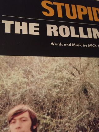 - THE ROLLING STONES - - SHEET MUSIC EXTREMELY RARE - - VINTAGE 1966 2