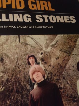 - THE ROLLING STONES - - SHEET MUSIC EXTREMELY RARE - - VINTAGE 1966 3