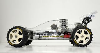 Kyosho Turbo Burns 4WD w/ Mondial/OPS engine - Small Restored - Vintage 4