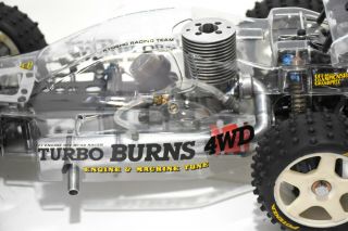 Kyosho Turbo Burns 4WD w/ Mondial/OPS engine - Small Restored - Vintage 5
