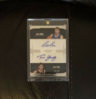 2018 Dominion Dual Auto Luka Doncic / Trae Young 1 Of 25 Very Rare Card Hot