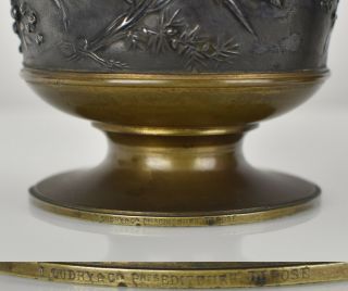 Antique French Art Nouveau Bronze Vases L.  Oudry & Cie Signed 8