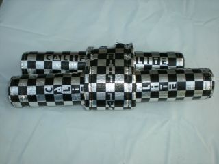 Old School Vintage Bmx California Lite Chrome And Black Checkered Pads Off 84 Cw