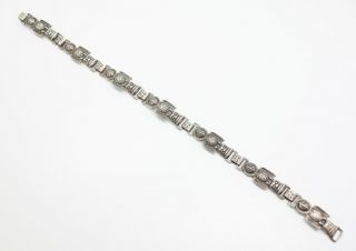 Rare Vintage Sterling Silver Northwest Coast Indian Totem Pole Motif Bracelet 3