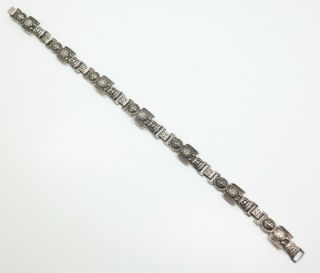 Rare Vintage Sterling Silver Northwest Coast Indian Totem Pole Motif Bracelet 4