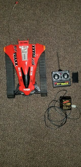 Tyco 9.  6v Turbo Fast Traxx R/c Vintage Rc Car With Remote And Charger Read