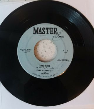 Earl Connelly " This Girl " 45 Mod Popcorn Moody Very Rare Rnb Soul Plays Well Vg