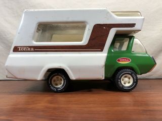 Barn Find Vintage 1960’s Pressed Steel Tonka Toys Camper Motor Home Toy Truck
