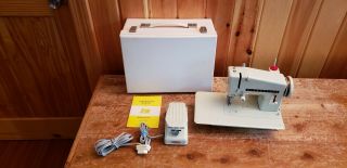 Vintage Micro Elite Japanese Sewing Machine With Case.  Restoration Project Rare