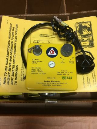 Civil Defense Radiation Monitoring Kit Vintage 4