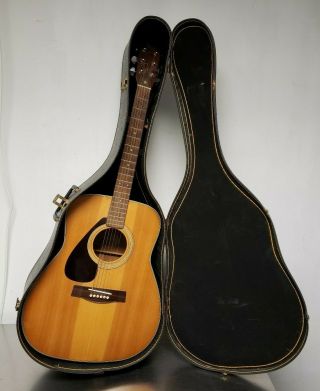 Vintage Yamaha Fg - 335 Acoustic Guitar With Case Very Good