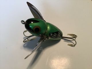 Vintage Heddon Crazy Crawler Model 2100 Antique Lure GW with brush box 4