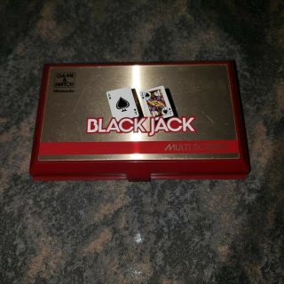 Vintage 1985 Nintendo Game & Watch Blackjack Bj - 60 Handheld Game