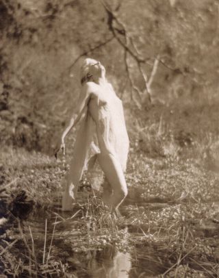 Rare Risqué Jean Harlow Edwin Bower Hesser Vintage 1929 Pictorialist Photograph