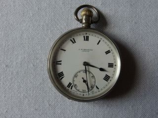 Vintage J W Benson Hallmarked Silver Pocket Watch Circa 1925 - 26