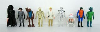 Vintage Kenner 1977 Star Wars Collectors Case w/ 9 3.  75 