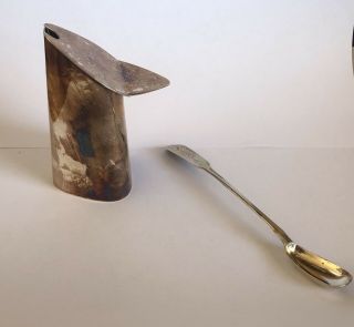 E.  Dragsted Danish Sterling Silver Cruet W/mismatch Ss Spoon By Jo (john Osment)