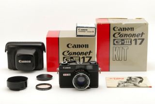 Rare Top Canon Canonet Ql17 Giii Rangefinder Black Film Camera - 1217