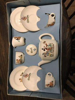 Vintage 1950s Walt Disney Children ' s Beswick Tea Set,  still in the box,  complete 2