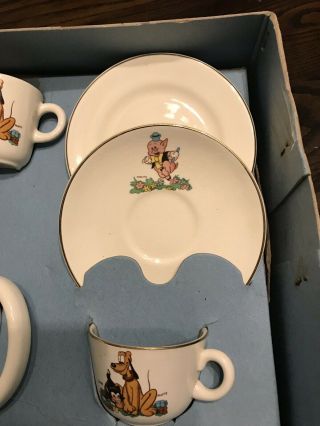 Vintage 1950s Walt Disney Children ' s Beswick Tea Set,  still in the box,  complete 8