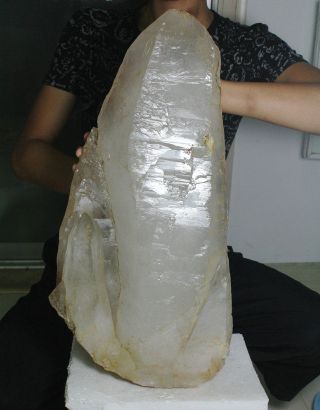 66lb Huge Rare Clear Natural Lemurian Seed Crystal Point From Specimens