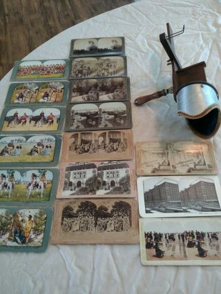 Vintage Keystone Monarch Stereoscope Viewer With Assorted Cards