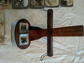 Vintage Keystone Monarch Stereoscope Viewer With Assorted Cards 3