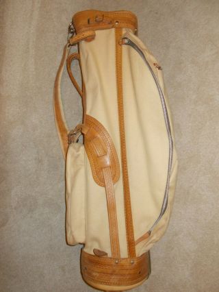 Vintage Canvas/leather Trim Collectable Golf Bag - Ideal For Display -