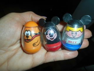 Vintage Weebles Disney Mickey Mouse Billy Pluto Hasbro 70s Toy