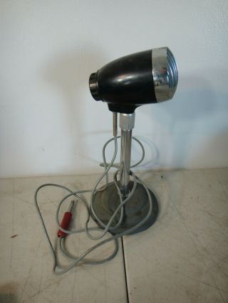Microphone Vintage Radio Mic & Snyder Cast Iron Stand As Seen