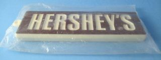 Vintage Hershey ' s Chocolate Bar Painted Plastic Cookie Cutter Monogram Products 3