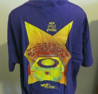 Vintage Wcw Disney Crew - Purple Shirt Size Xl Very Rare