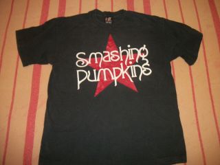 Vtg Smashing Pumpkins Tour Shirt Giant Xl - Red Star Just Say Maybe - Euc