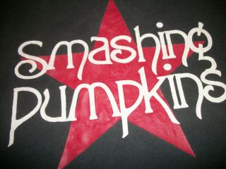 VTG SMASHING PUMPKINS TOUR SHIRT GIANT XL - RED STAR JUST SAY MAYBE - EUC 3