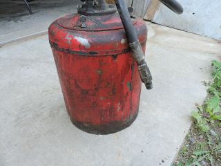 Vintage IH/International Harvester 5 Gallon Grease Lube Can Bucket w/ Pump (VCE) 3