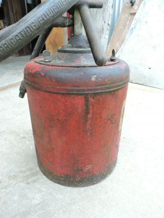 Vintage IH/International Harvester 5 Gallon Grease Lube Can Bucket w/ Pump (VCE) 6