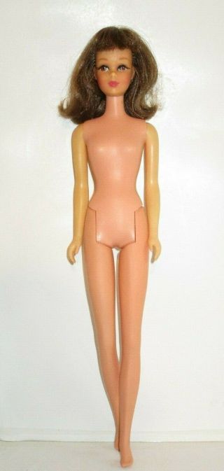 Vtg Francie Doll Barbie Family Mattel 1965 Bend Leg Brunette Hair Strings Lashes