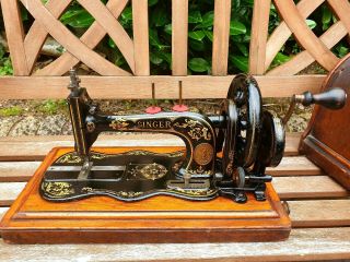 Rare 1887 Antique Singer 12k Fiddlebase Sewing Machine,  Fully & Serviced
