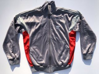 Vintage 80s Adidas Track Jacket - Made In Usa - Size L