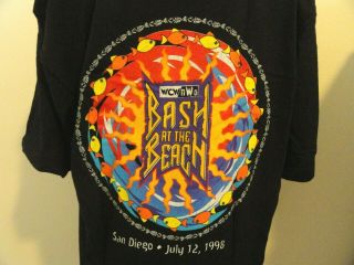 Vintage Wcw Bash At The Beach 1998 Ppv Crew - Shirt Xl Nwots Very Rare
