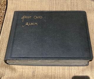 Vintage Post Card Album 350,  Post Cards Late 1800s To Early 1900s