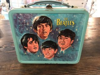 Vintage The Beatles 1965 Aladdin Metal Lunchbox No Thermos.