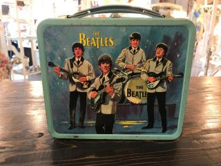 Vintage The Beatles 1965 Aladdin Metal Lunchbox NO Thermos. 2