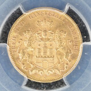20 Mark 1913 - J Pcgs Ms65 German Empire Hamburg Bu Unc Gold Coin Rare