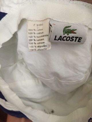 Lacoste Vintage Cap 5 Rare Size 5 White And Blue 3