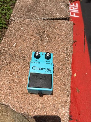 Boss Ce - 2 Chorus Guitar Effect Pedal Vintage Green Label