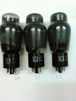 (3) Matched Vintage Rca 6l6g Vacuum Tubes 1950 