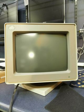 Vintage Old Ibm 8 Pin Ps/2 Monochrome Screen Computer Monitor Model 8503 8503001